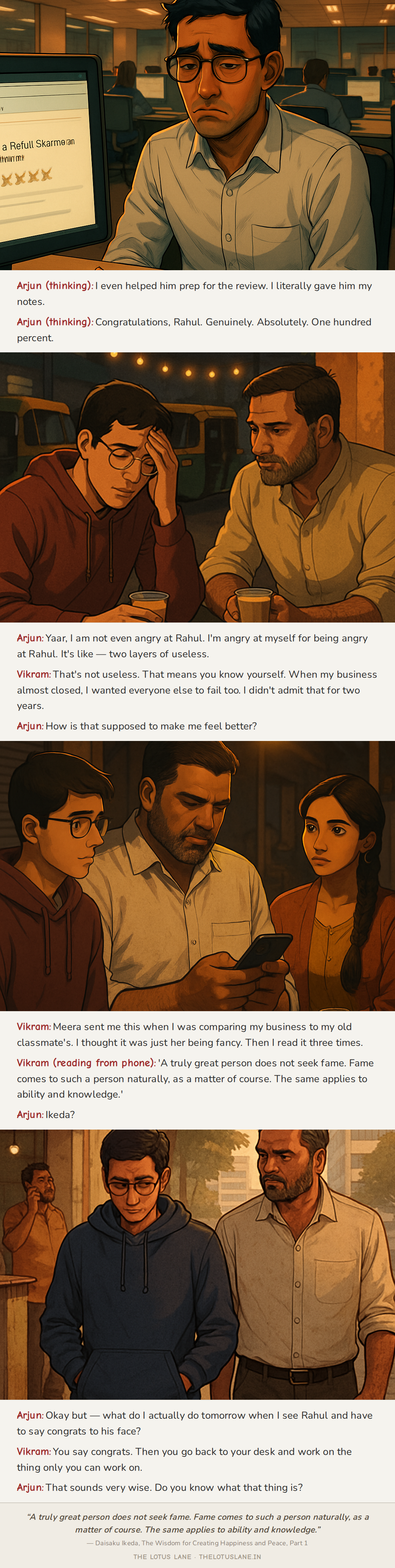 Rahul Got the Promotion. I Bought Myself a Samosa and Cried in the Car Park. - a story about friend got promoted and you did not